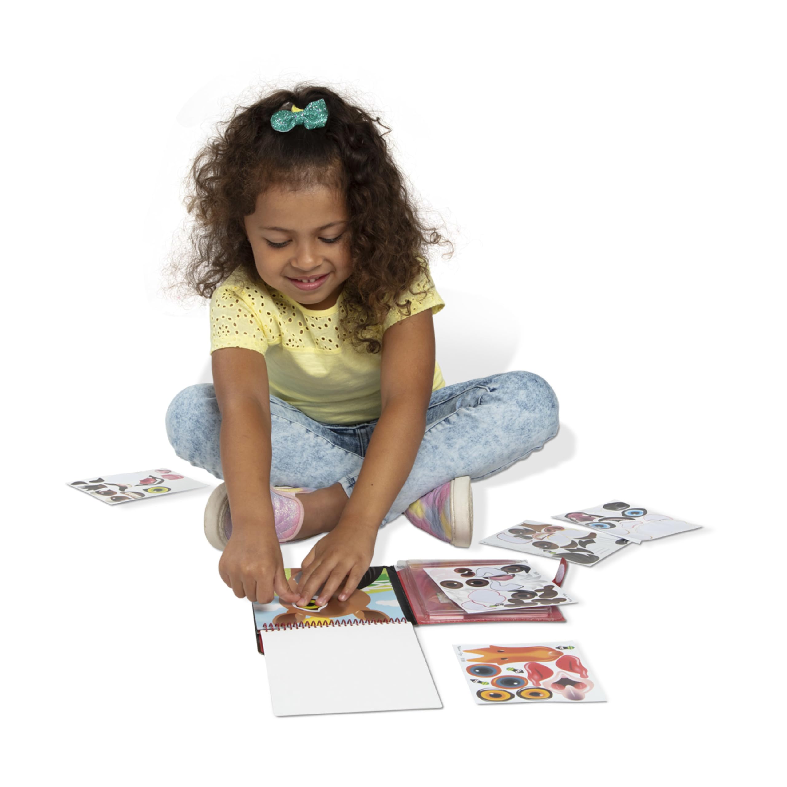Melissa & Doug sticker-storage feature keeps cleanup quick during travel.