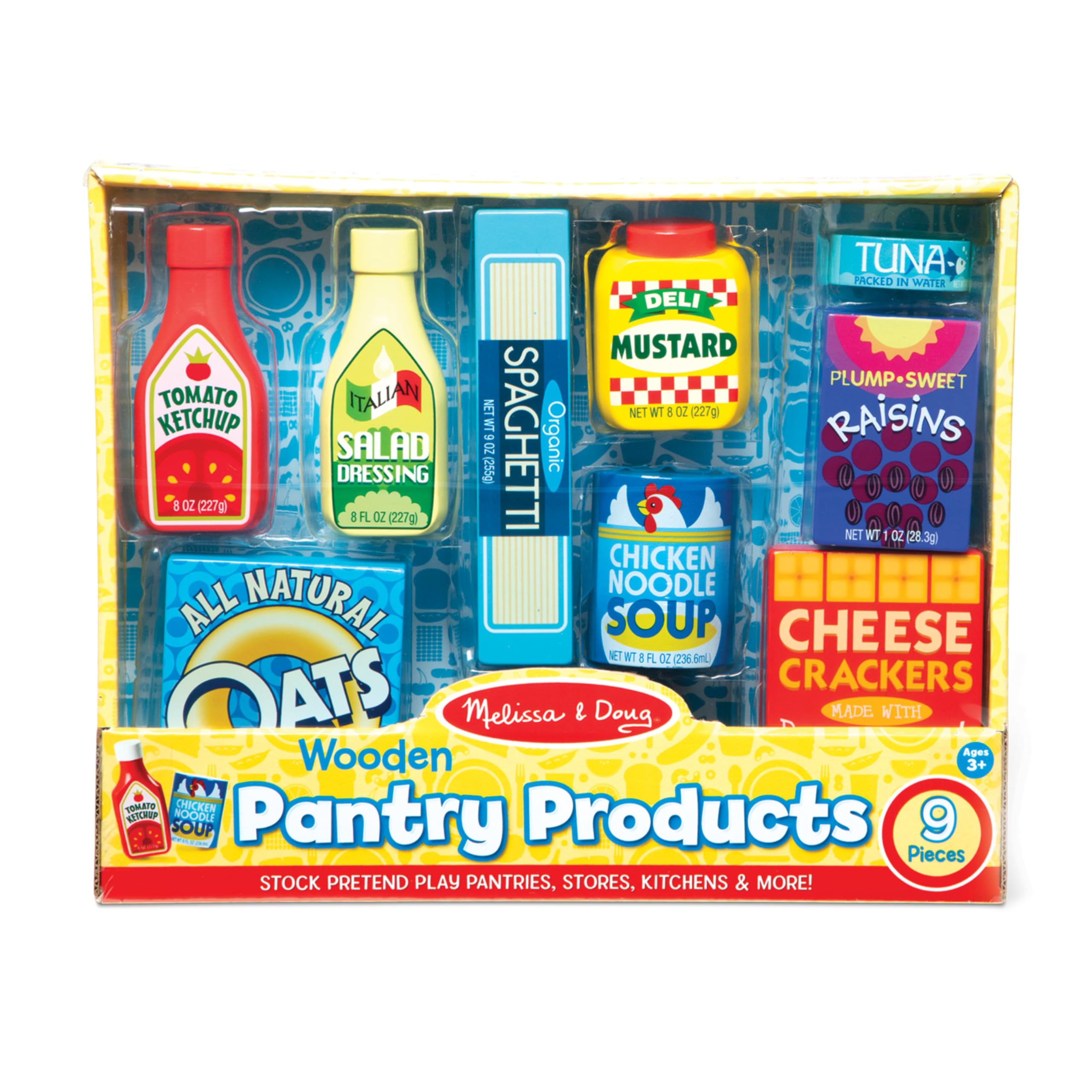 Melissa & Doug wooden crackers play food promotes social play and sharing.