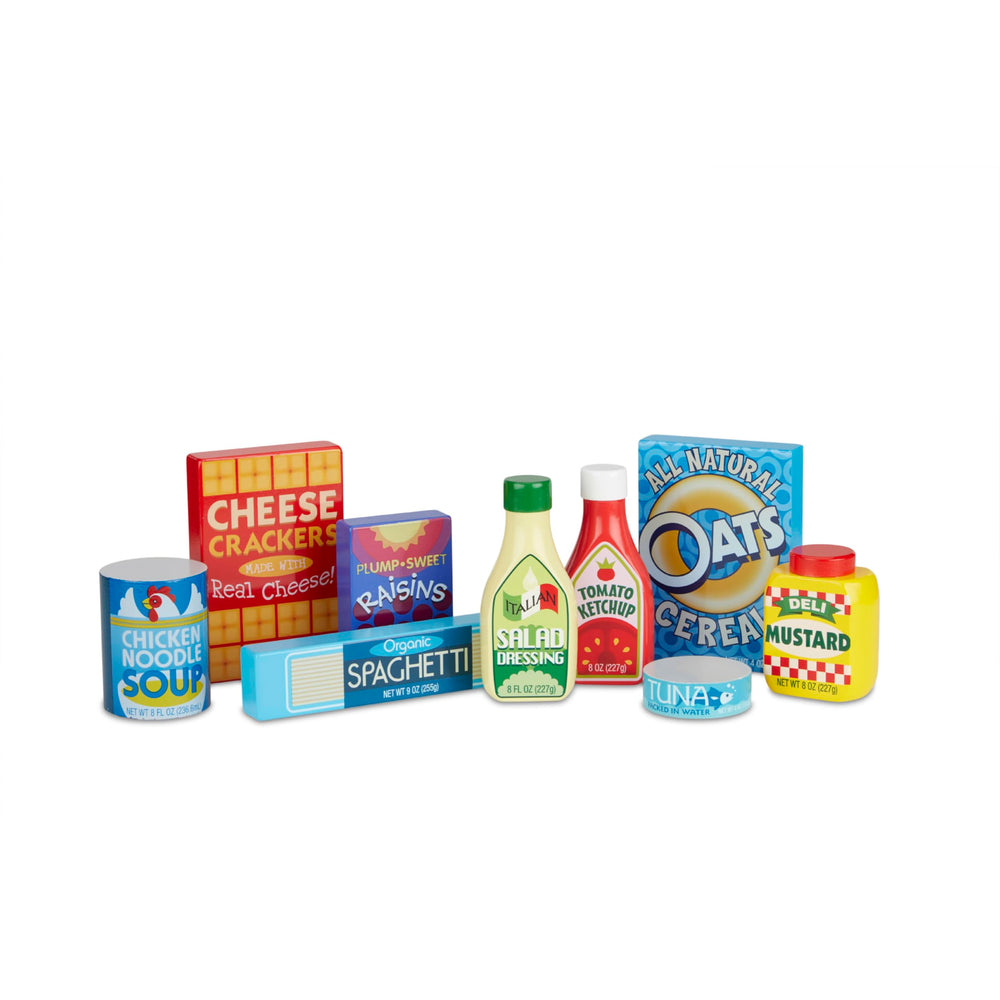 Melissa & Doug wooden soup play food supports role-playing meals.