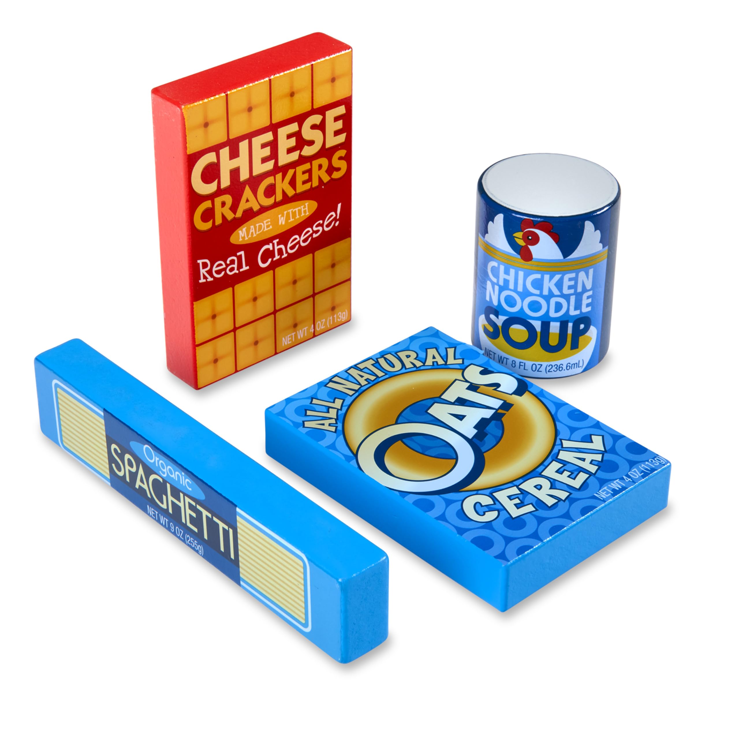 Melissa & Doug wooden sugar play food for colorful pantry pretend.
