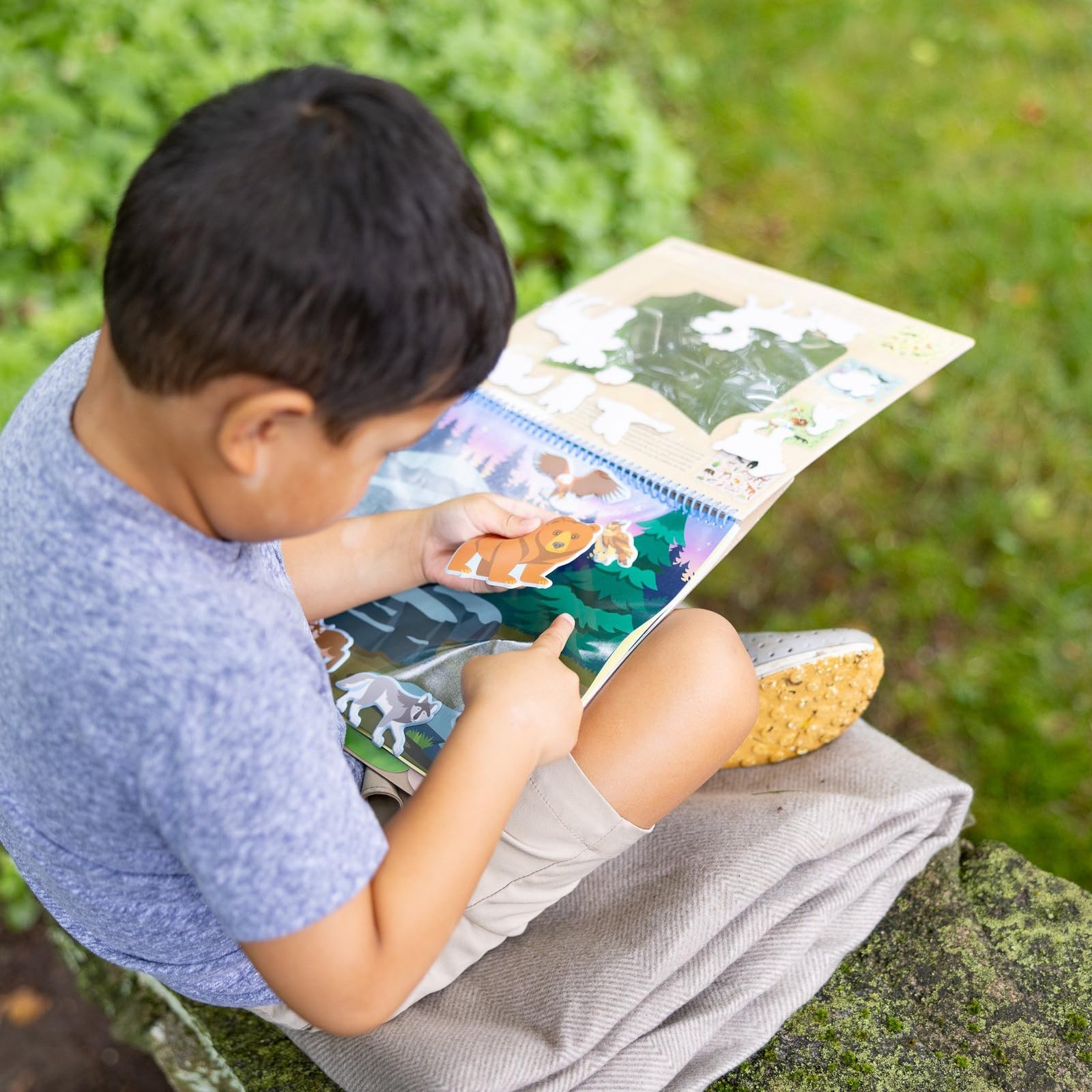 Melissa & Doug Parks Reusable Stickers Biscayne scene with plants and animals to identify