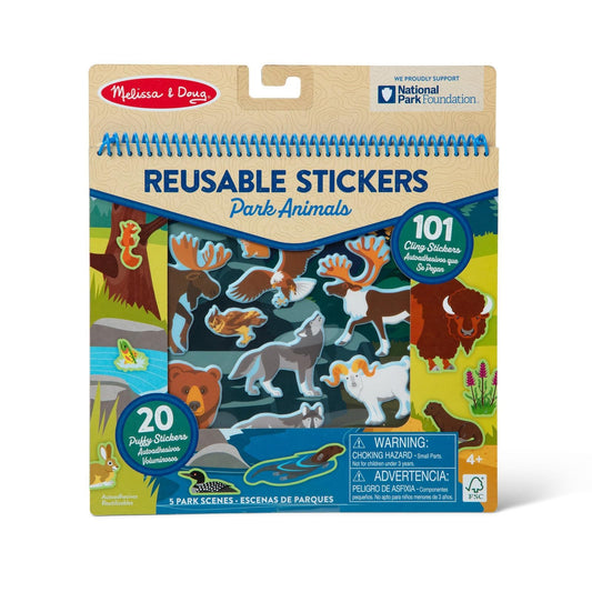 Melissa & Doug Parks Reusable Stickers Denali scene with vibrant park artwork for creative play