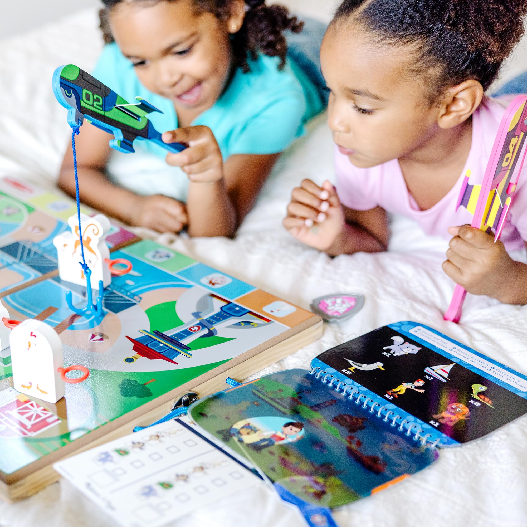 Melissa & Doug Paw Patrol board and pieces image; supports cooperative play and fine motor development.