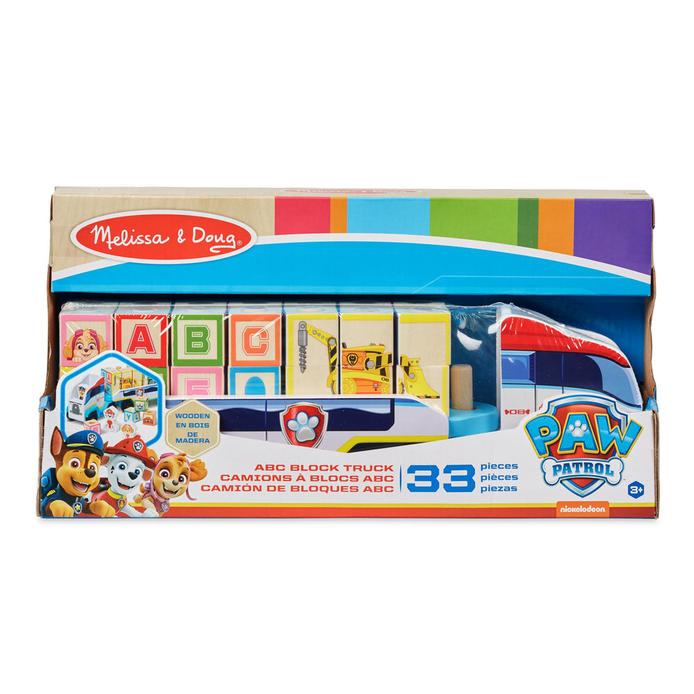Melissa and Doug block dowels close-up shows smooth holes for secure stacking.