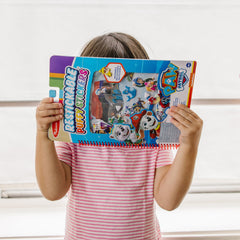 Jake’s Mountain scene with Puffy stickers promotes fine motor play by Melissa & Doug.