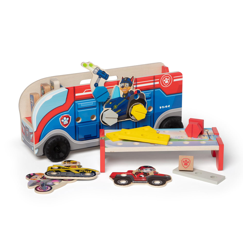 Melissa & Doug Paw Patrol match-build cruiser for hands-on play with wooden pieces