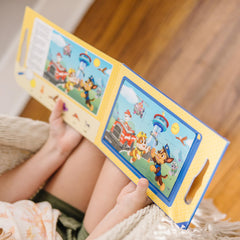 PAW Patrol puzzle pieces with shape-coded backs to simplify sorting and assembly.