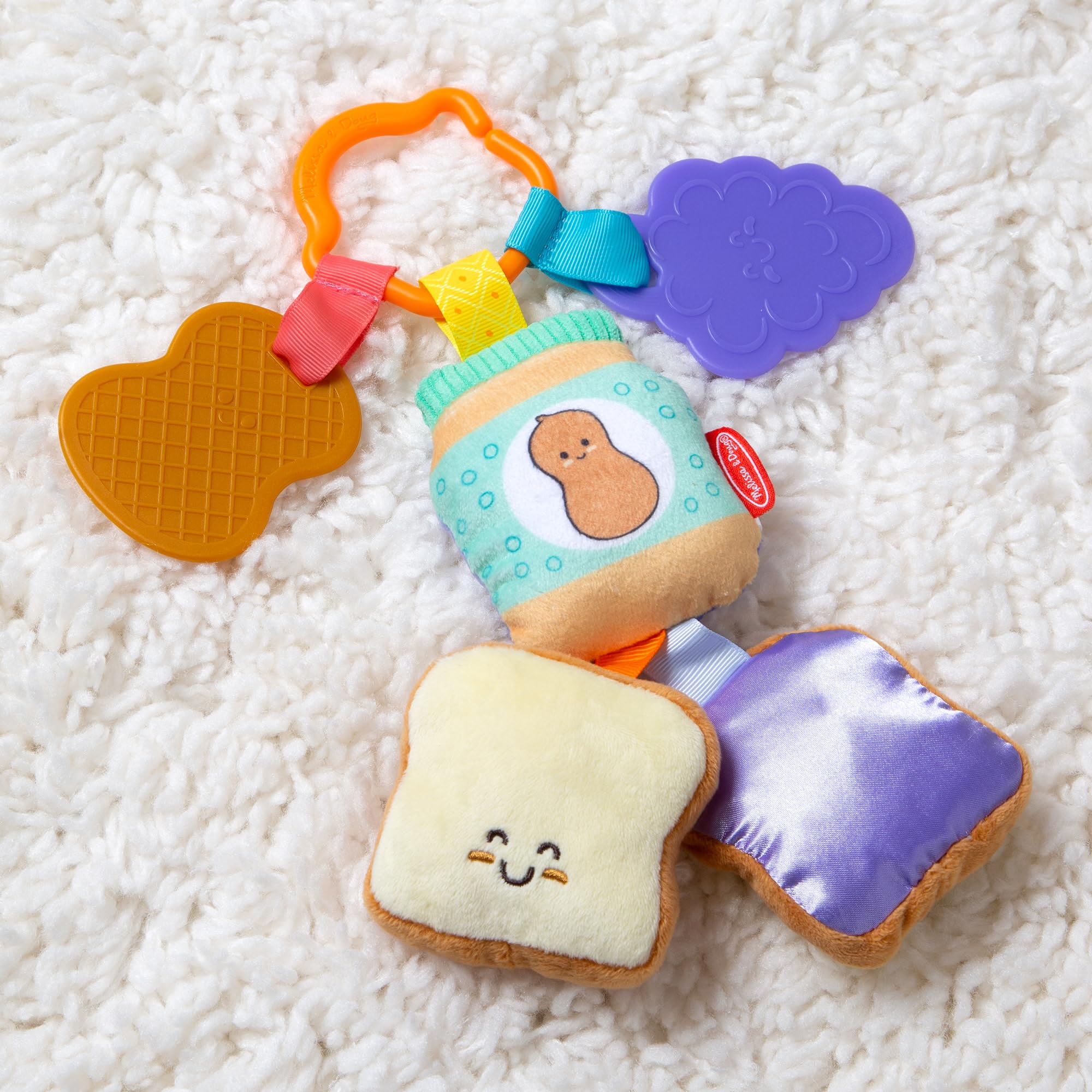 Perfect baby shower gift idea that travels well in diaper bags.