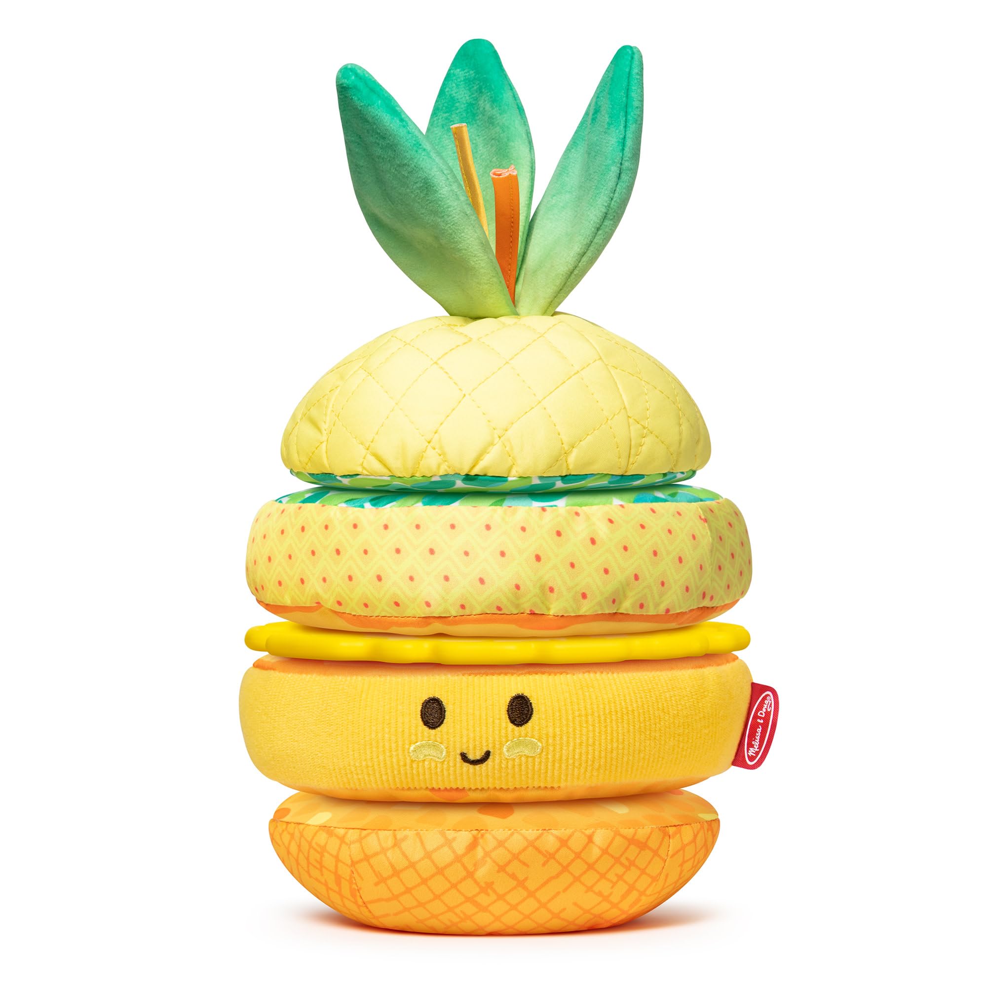 Melissa & Doug Pineapple Soft Stacker front view for early sensory discovery.