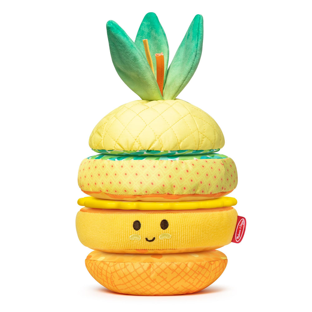 Melissa & Doug Pineapple Soft Stacker front view for early sensory discovery.