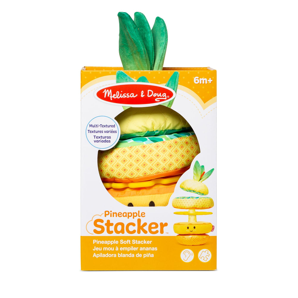 Melissa & Doug Pineapple Soft Stacker rocking base detail for discovery.