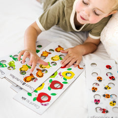 Melissa & Doug Poke-a-Dot textures show raised and flat surfaces for sensory play