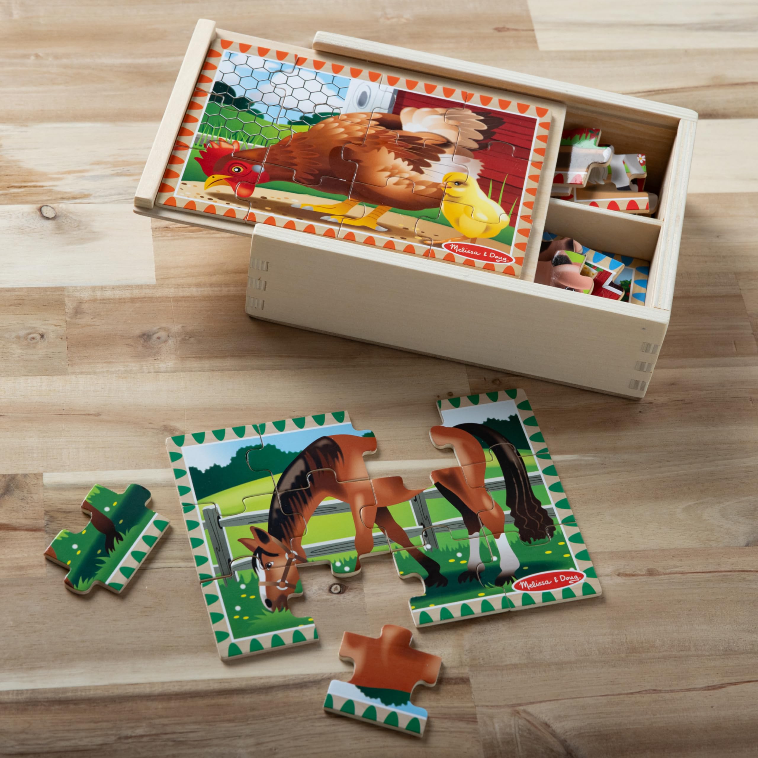 Melissa & Doug kid-friendly wooden toy encourages independent play