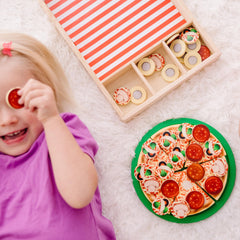 Melissa & Doug pretend play pizza set versatile for kitchen role play