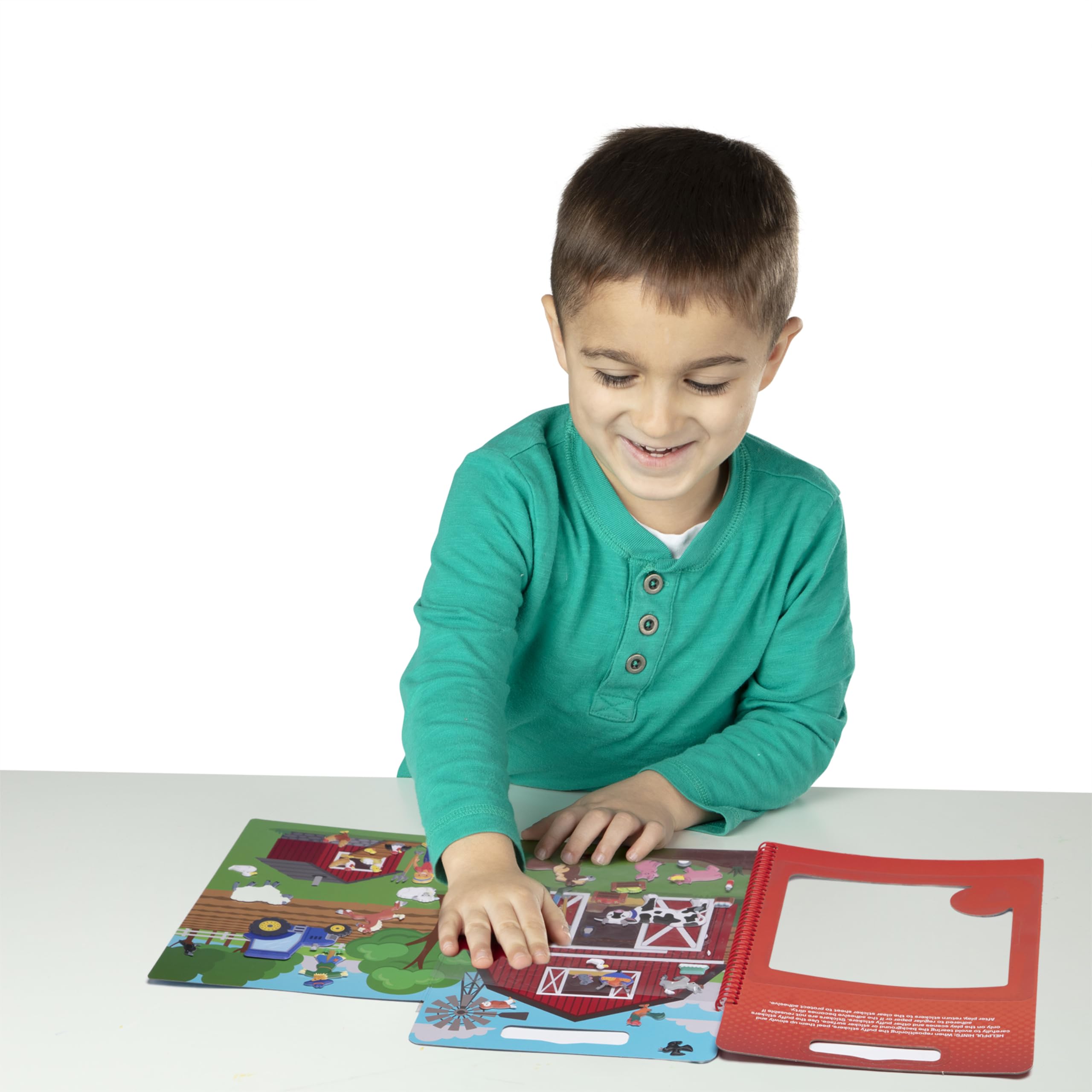 Melissa & Doug Puffy Sticker Farm background invites hands-on play on sturdy double-sided boards.