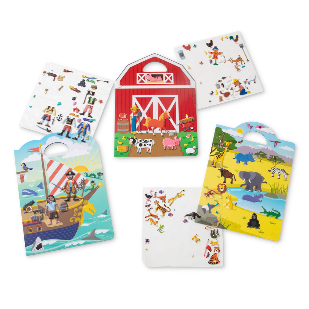 Melissa & Doug Puffy Sticker Pirate stickers provide versatile pieces for mix-and-match fun.