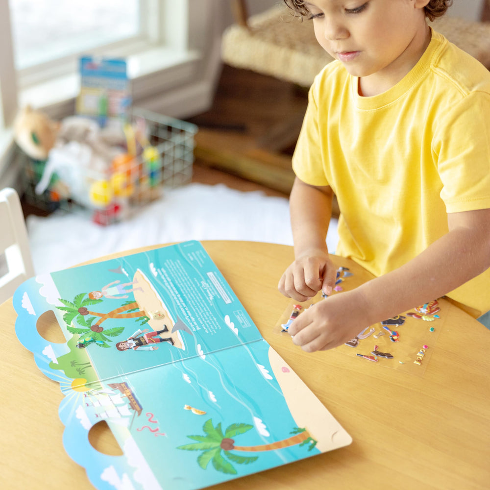 Melissa & Doug Puffy Sticker Safari background sparks creative adventures on durable foldable scenes.
