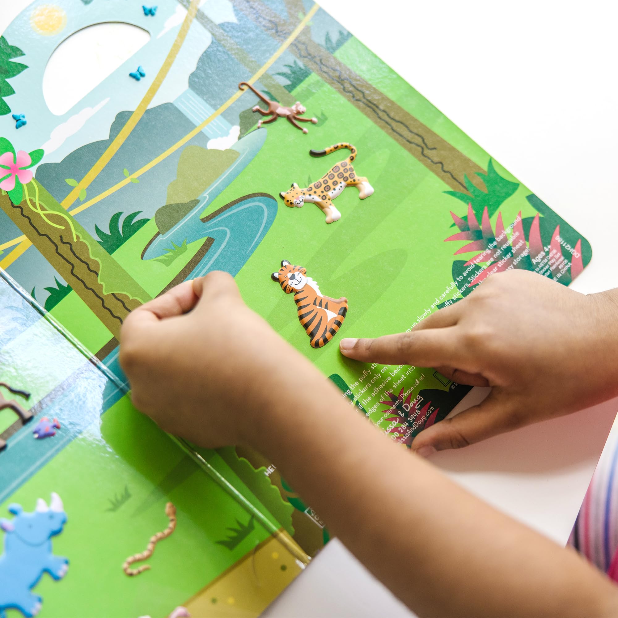 Creative expression encouraged with a safari-themed sticker set.