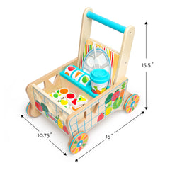 Melissa & Doug puzzle boards stored in cart to support problem-solving play.