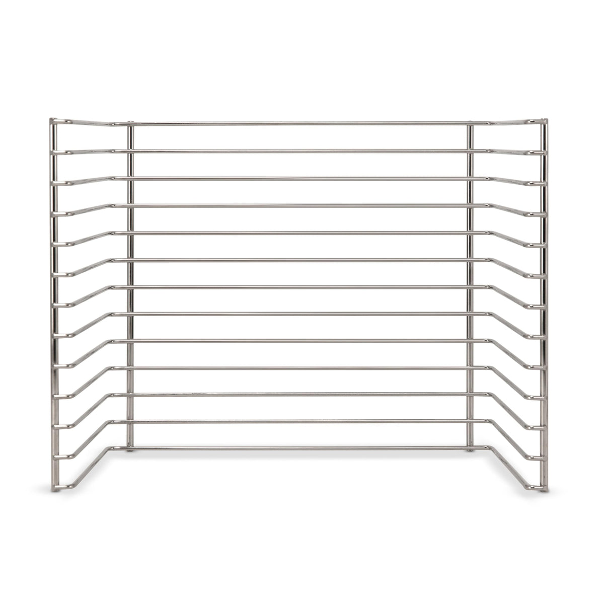 Melissa & Doug puzzle storage rack side view with 12 slots for organized play