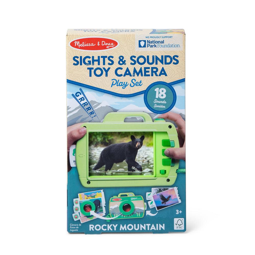 Melissa & Doug removable red lens magnifier enables close-up spotting.