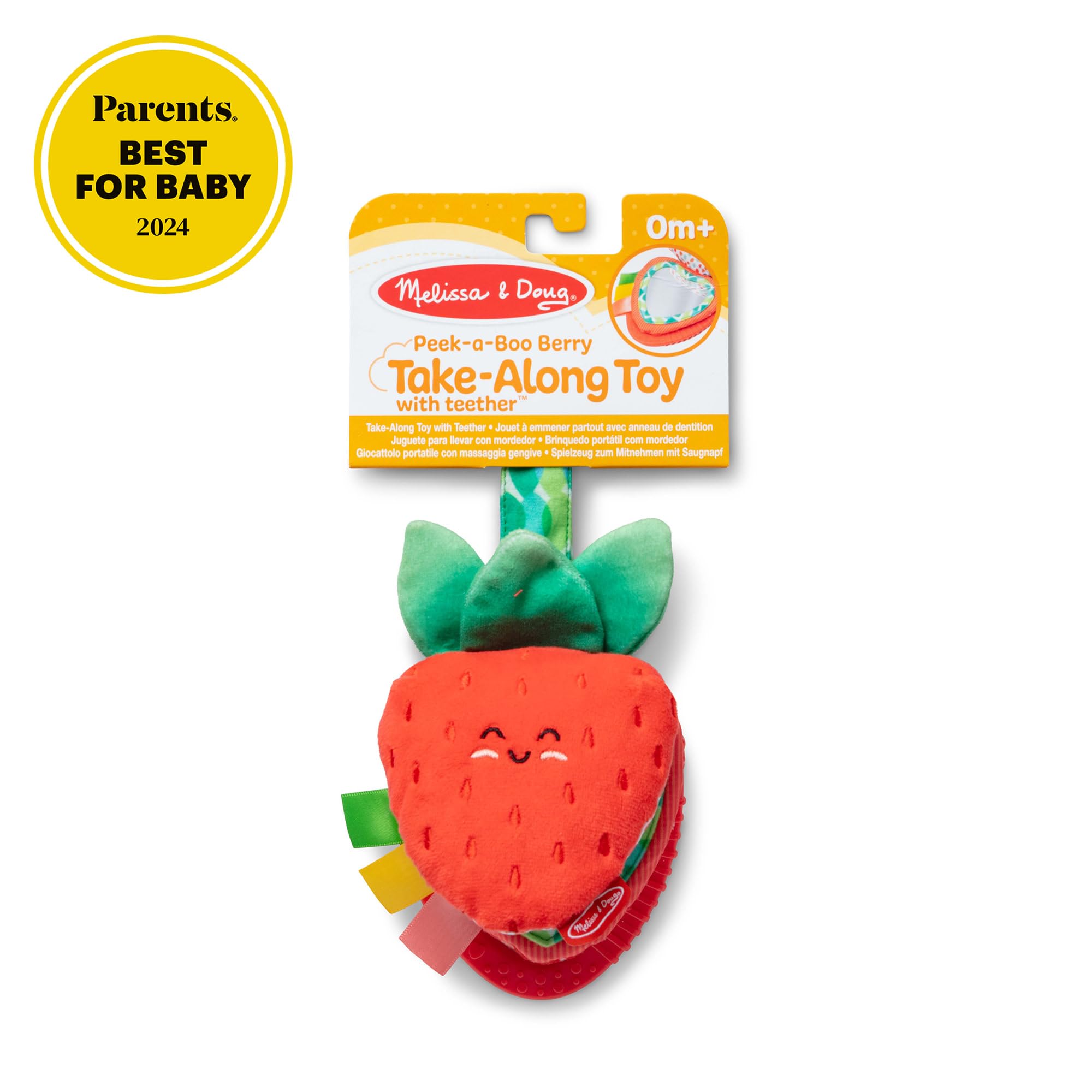 Melissa & Doug satin ribbons add soft, tactile feedback.