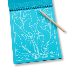 Melissa & Doug Scratch Art built-in stylus holder keeps tools ready