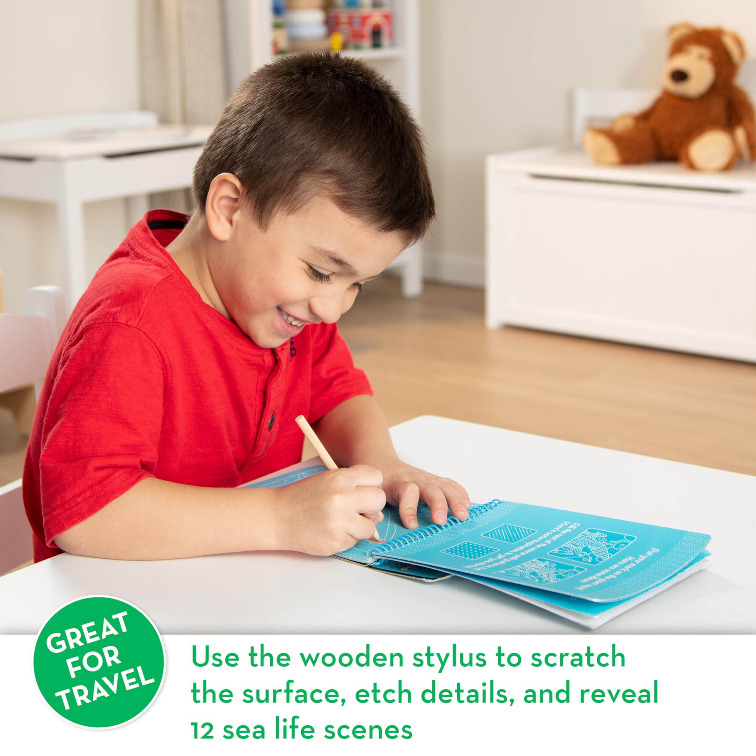 Melissa & Doug On the Go Scratch Art sea life scene two for creative exploration