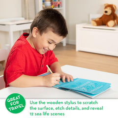 Melissa & Doug On the Go Scratch Art sea life scene two for creative exploration