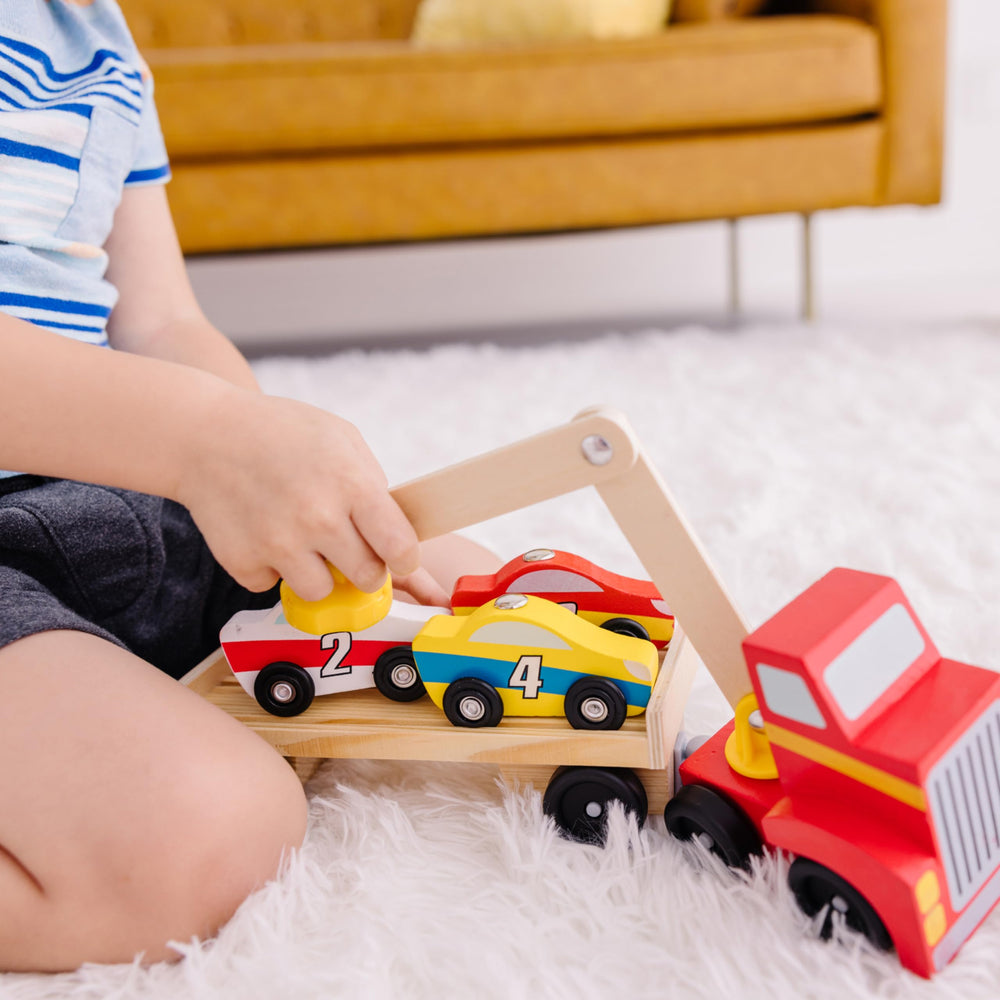 Melissa & Doug smooth-rolling wheels for easy movement on floors