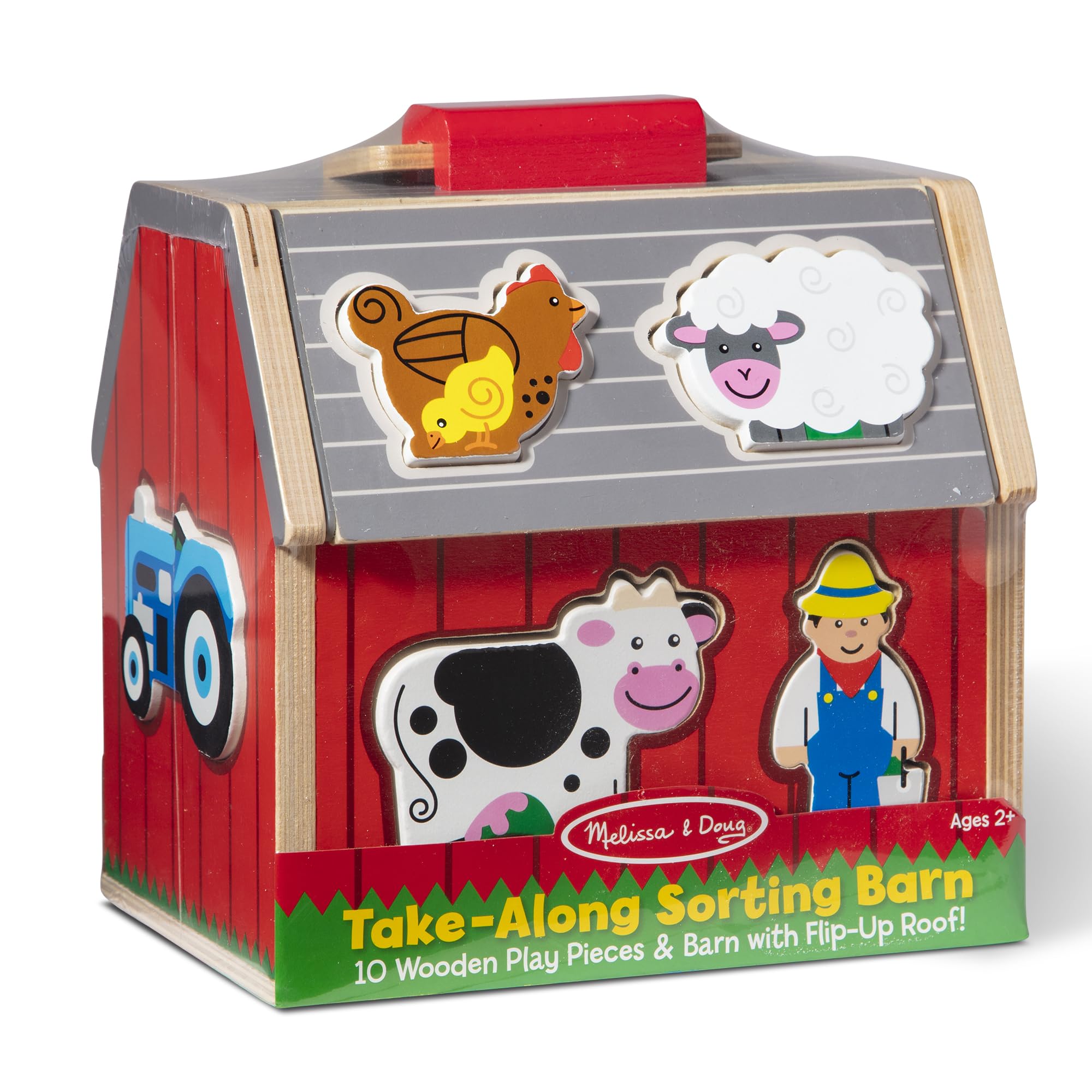Melissa & Doug chunky pieces stack or stand for hands-on shape recognition and sorting
