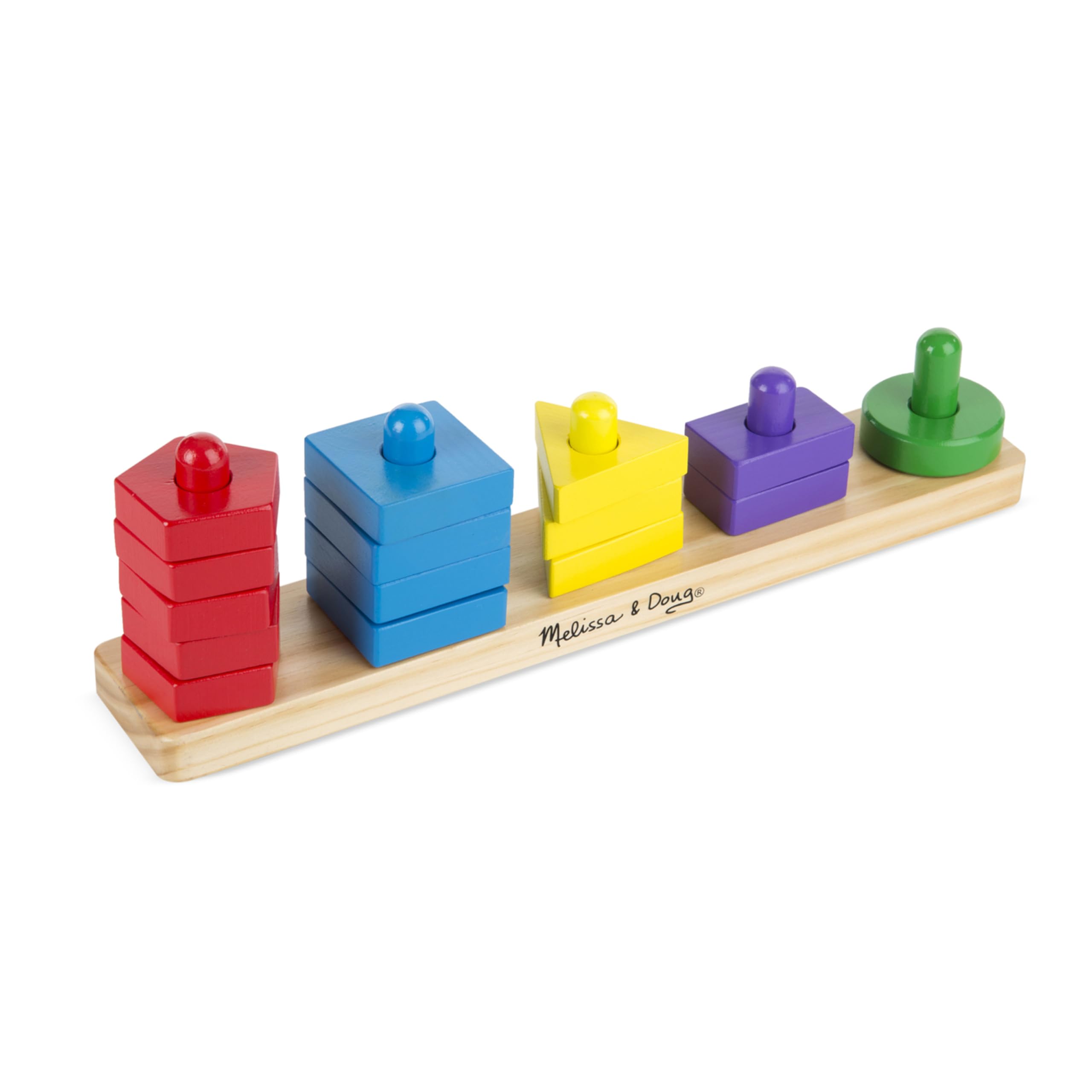 Melissa & Doug Stack and Sort Board with color blocks for color recognition
