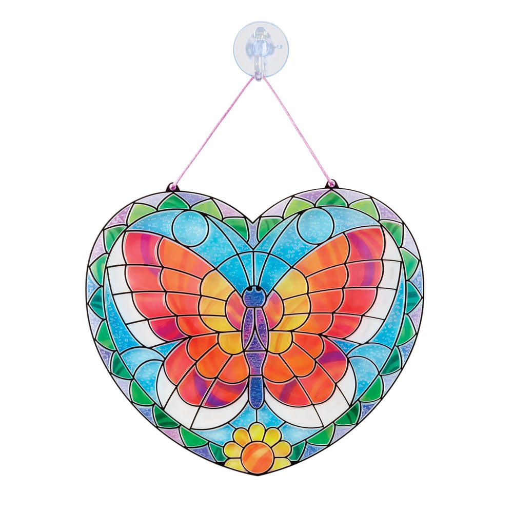 Melissa and Doug butterfly textures mimic bubbles and swirls for realistic stained glass effects