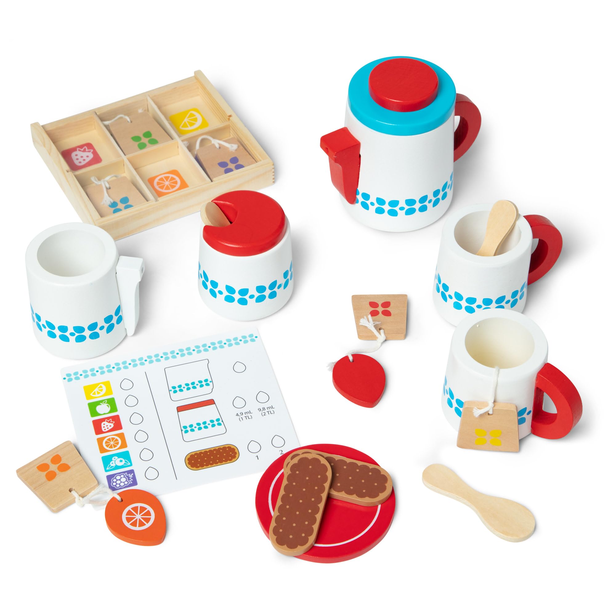 Melissa & Doug sugar bowl and milk pitcher add kitchen realism for kids' pretend play