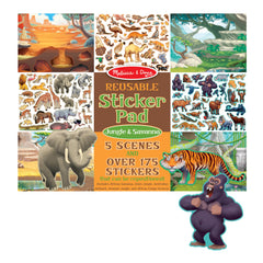 Melissa & Doug sticker pad african-congo scene with large backgrounds for guided activity.