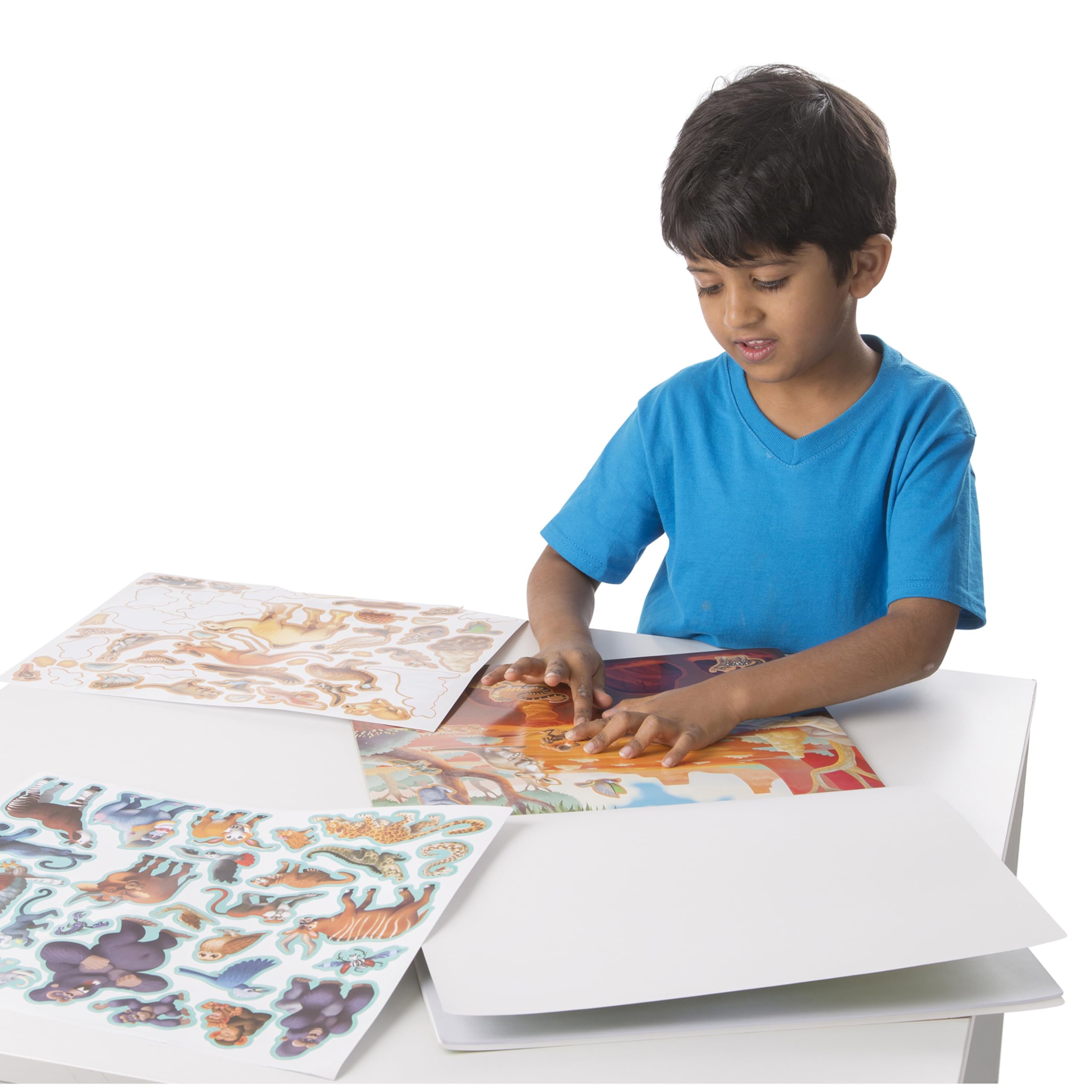 Melissa & Doug sticker pad asian-jungle scene with easy-peel stickers for little artists.