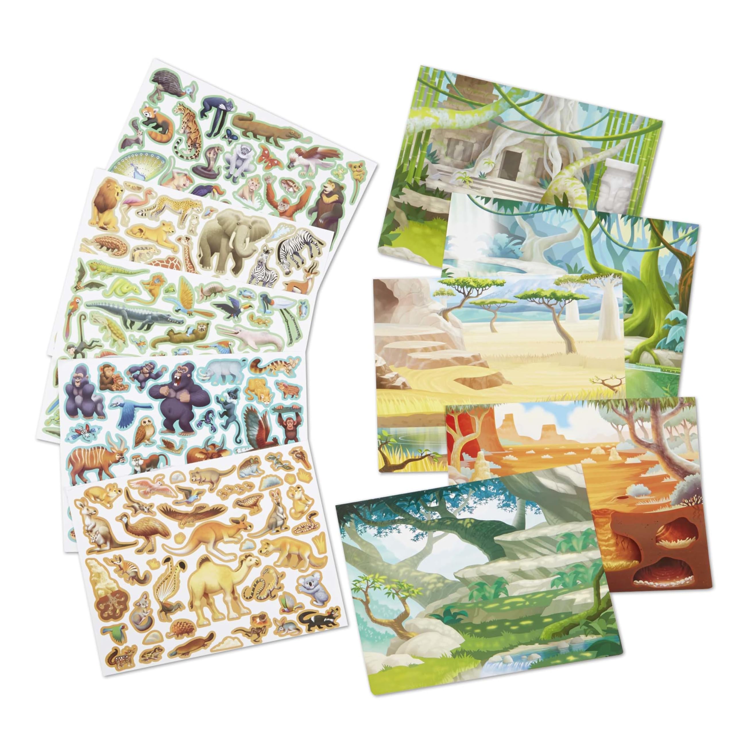 Melissa & Doug sticker pad australian-outback scene with durable backgrounds for solo play.