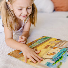Melissa & Doug sticker pad savanna-scene with repositionable stickers for creative storytelling.
