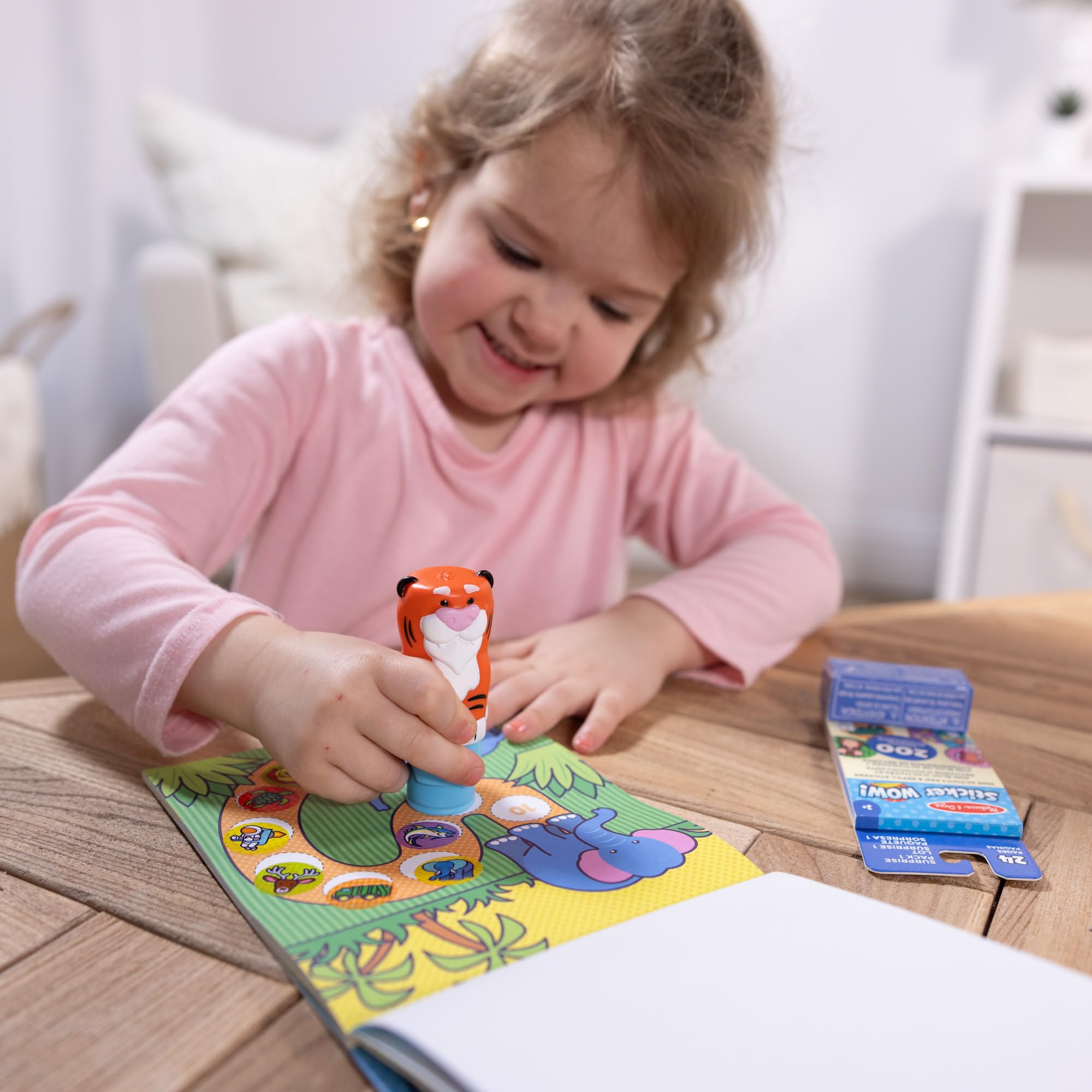 Melissa and Doug Sticker WOW Tiger stamper compact storage for mess free play