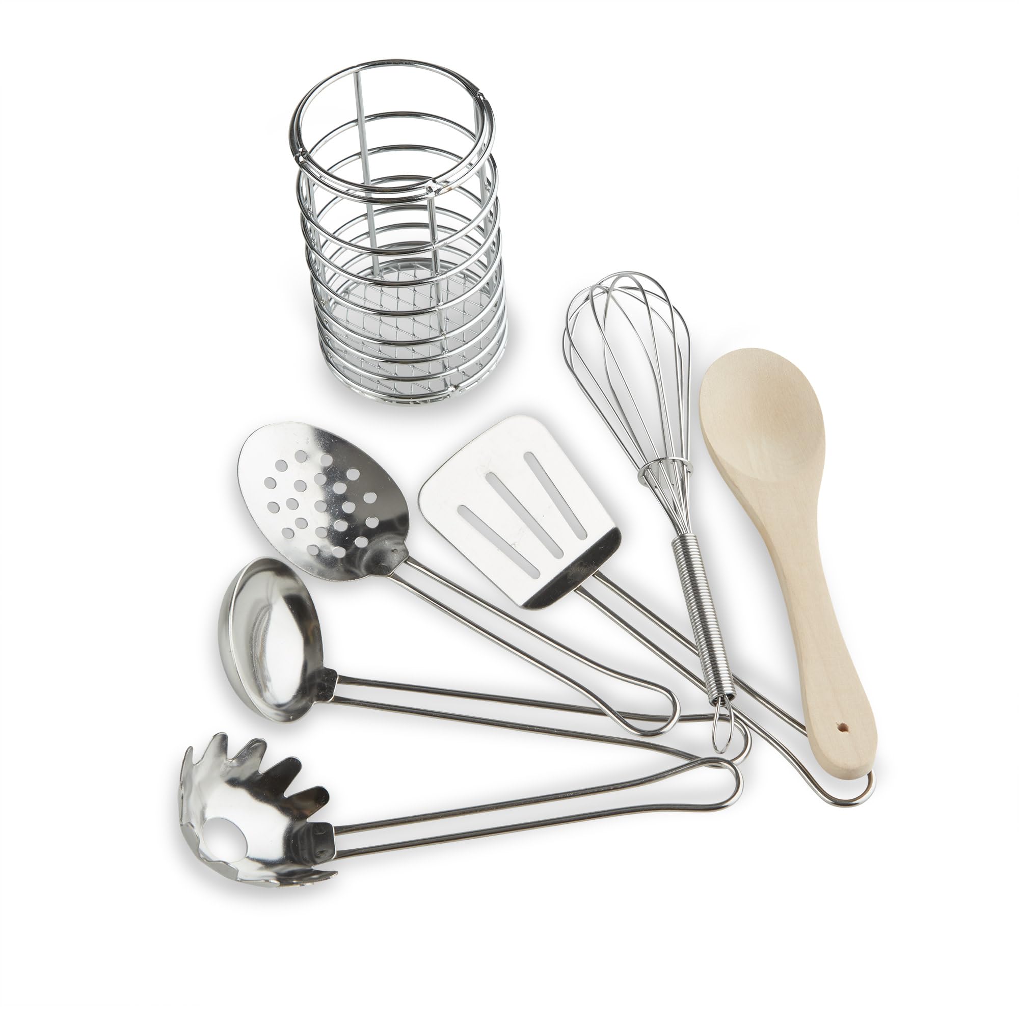 Melissa & Doug Stir & Serve play set supports screen-free imaginative play.