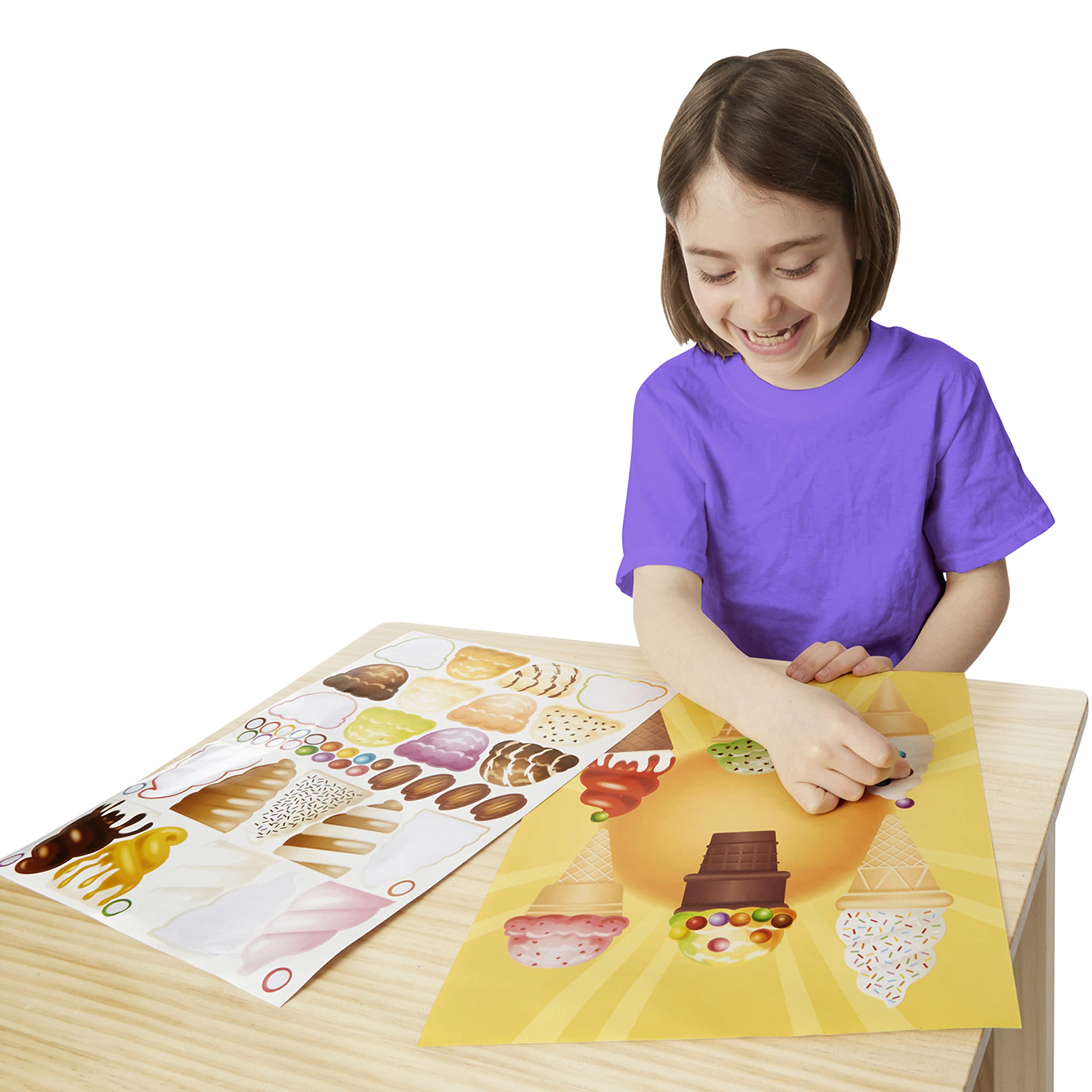 Melissa and Doug Sweets and Treats background pages set with 16 colorful scenes for decorating.