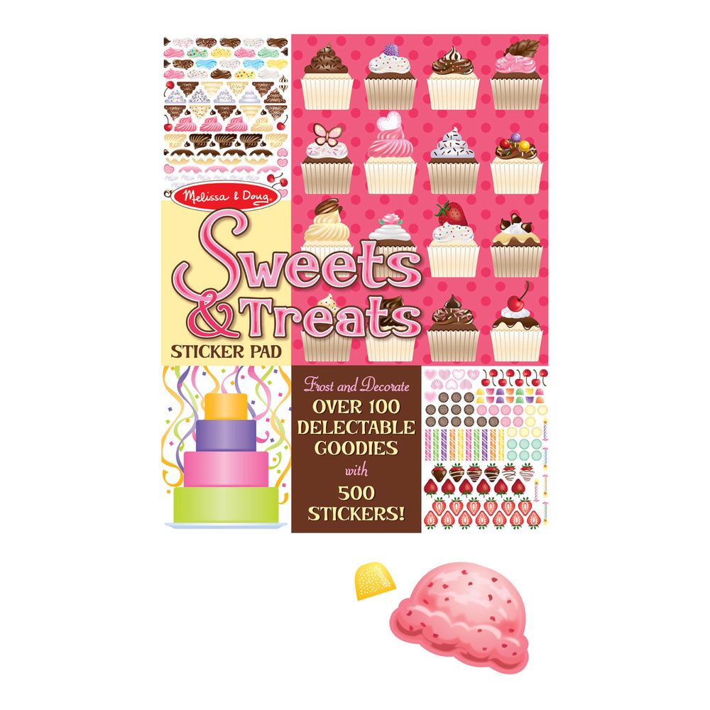 Decorating cakes with vibrant stickers from Melissa and Doug enhances narrative play.