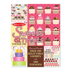 Melissa and Doug Sweets and Treats sticker pad cover, colorful bake shop starter for imaginative play.