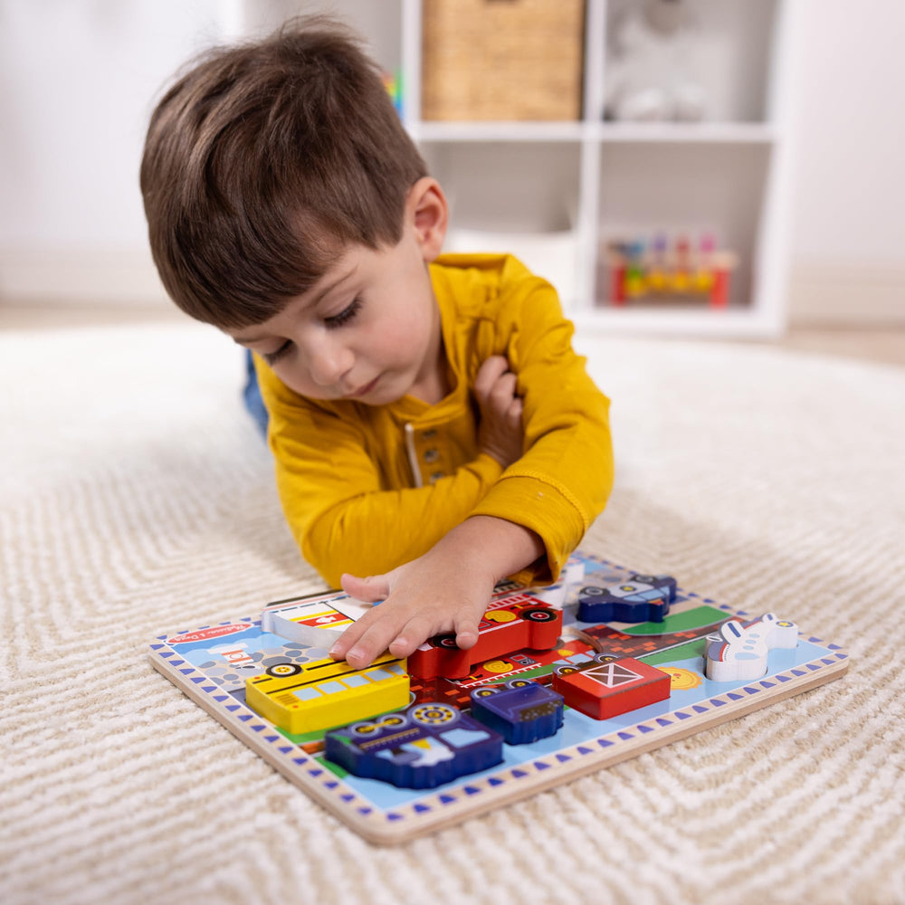 Melissa & Doug train piece helps toddlers solve problems while matching pieces