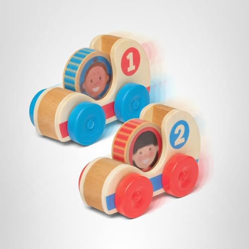 Melissa & Doug GO Tots two cars and disks invite cooperative play.