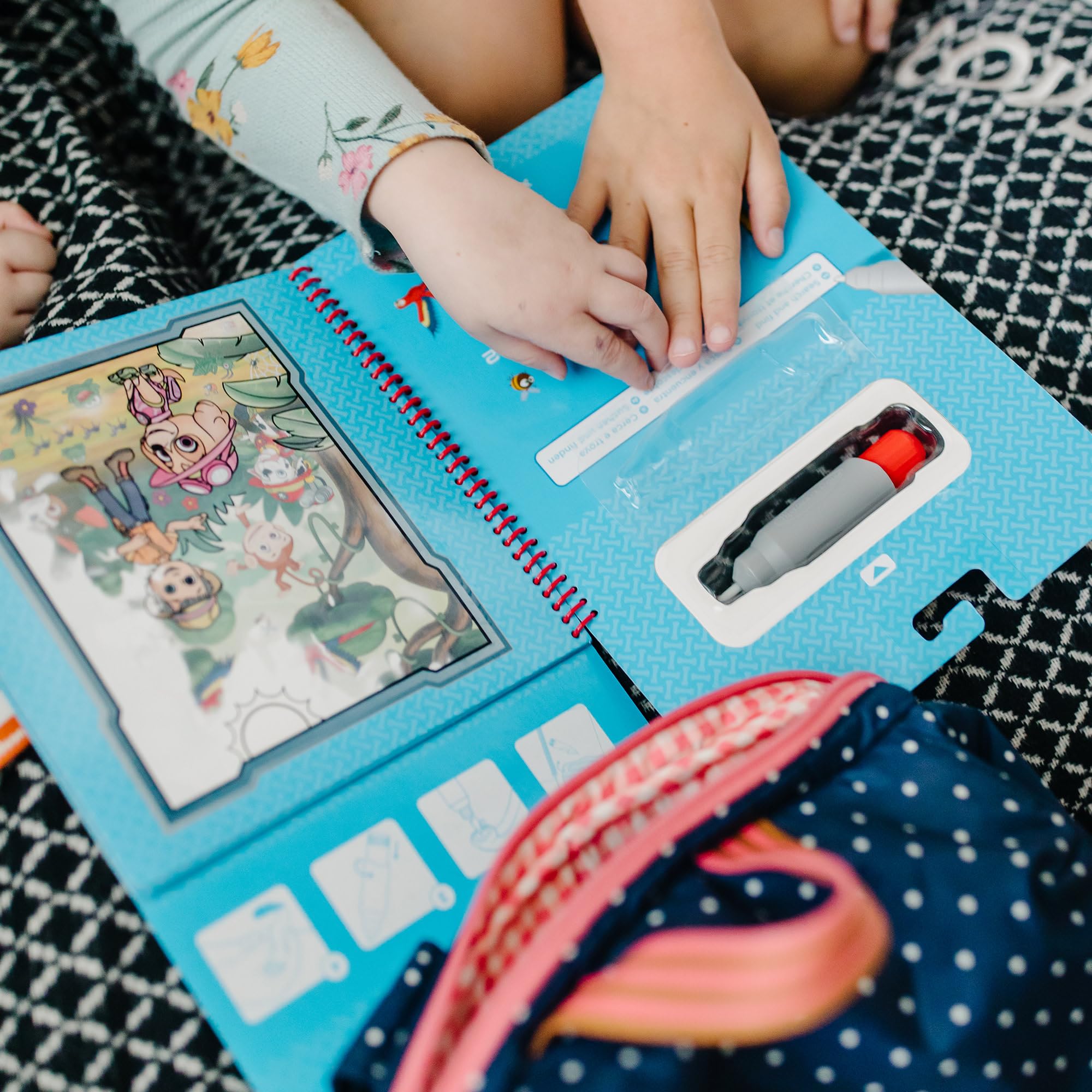 Melissa & Doug Water Wow colors appear when wet on reusable pages.