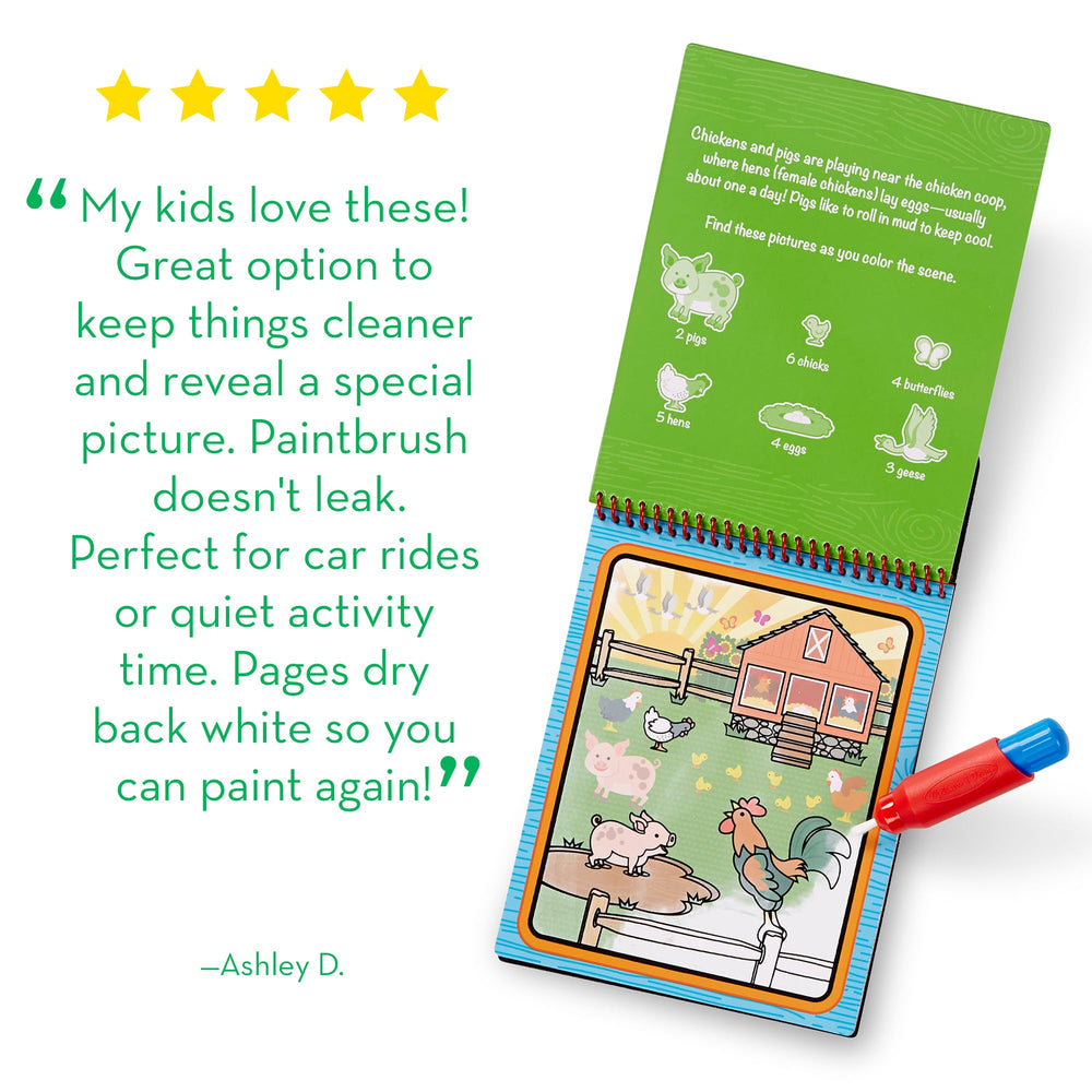Water Wow refillable pen features an erase-by-drying surface for endless play.