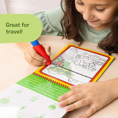Farm scene page 4 promotes repeat play after drying with Water Wow.