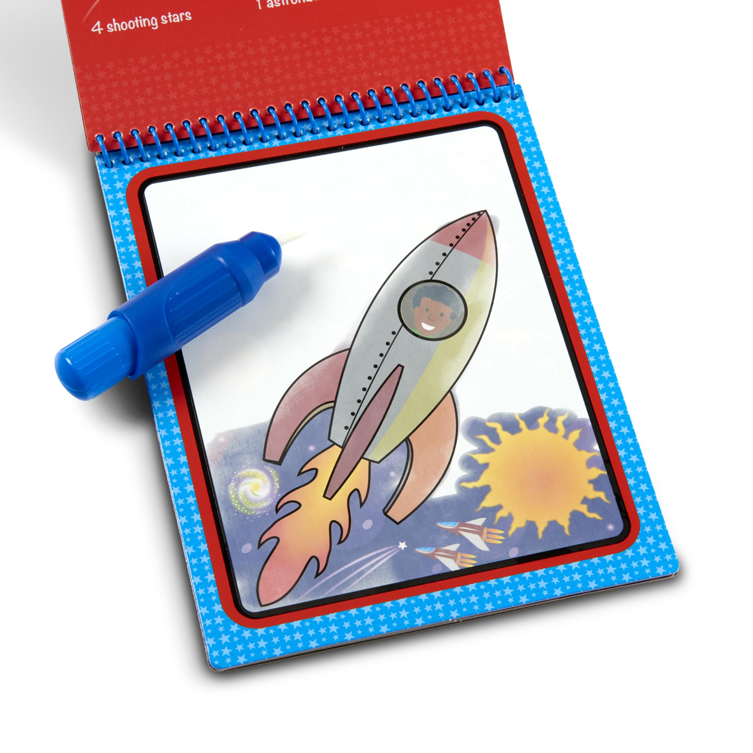 Melissa & Doug Water Wow Space space-station scene reveals vibrant colors when touched with water