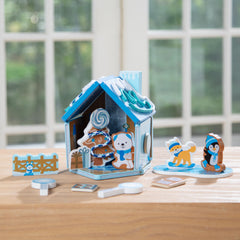 Melissa & Doug Winter Frost completed wooden house ready for playtime